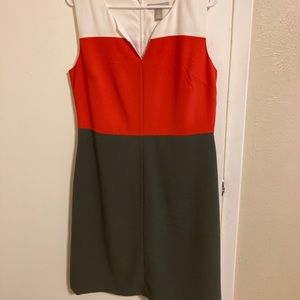 Gray color block dress